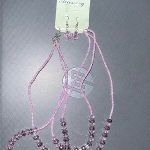 Purple Amethyst beads Earrings & Necklace